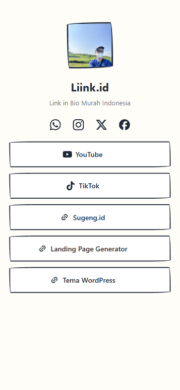 Contoh bio link 3
